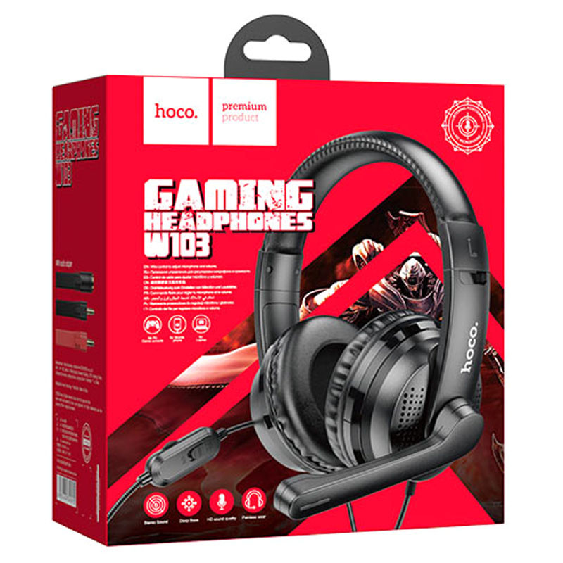 Накладні навушники Hoco W103 Magic Tour Gaming (3.5mm/1.2m) - Зображення 6