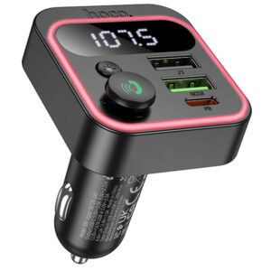 Автомобільний зарядний пристрій FM модулятор Hoco E85 Tiger PD20W+QC3.0 (2USB-A/1C)