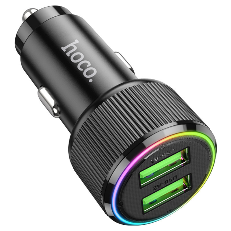Автомобільний зарядний пристрій Hoco NZ14 Guerrero QC3.0 18W total 38W (2USB-A) - Зображення 4