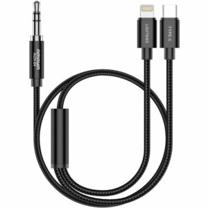 Аудіо кабель Aux Amaya AUX-04 (Type-C/Lightning to AUX 3.5mm) (1.2m)