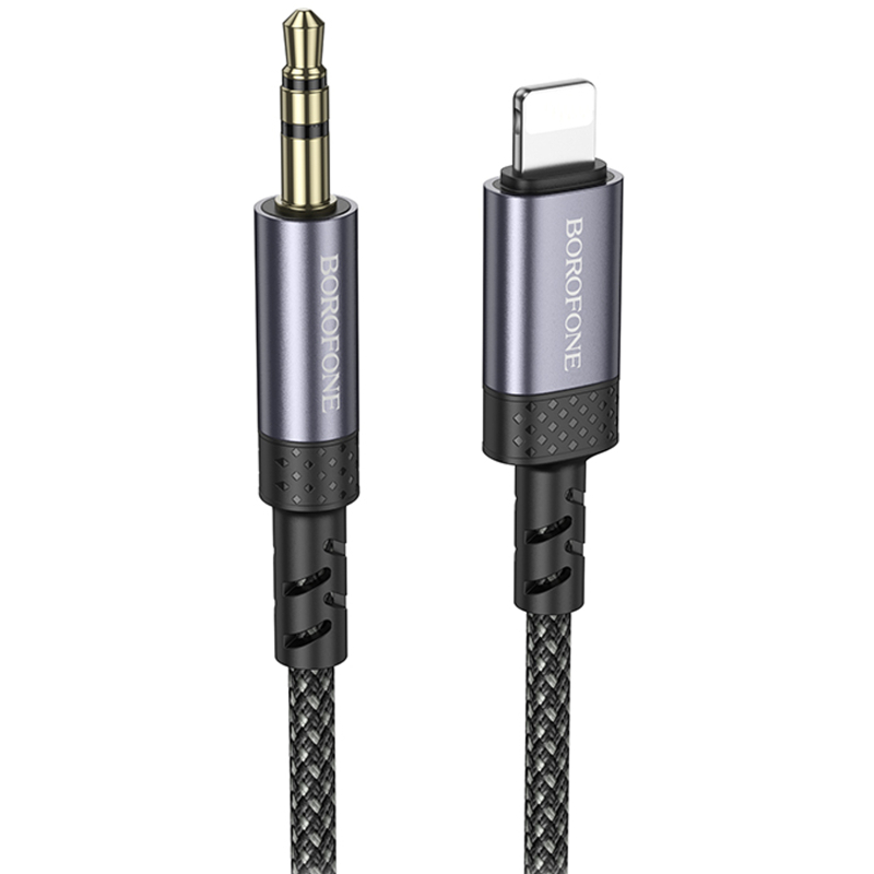 Аудіо кабель Aux Borofone BL24 Graceful (Lightning to AUX 3.5mm) (1m)