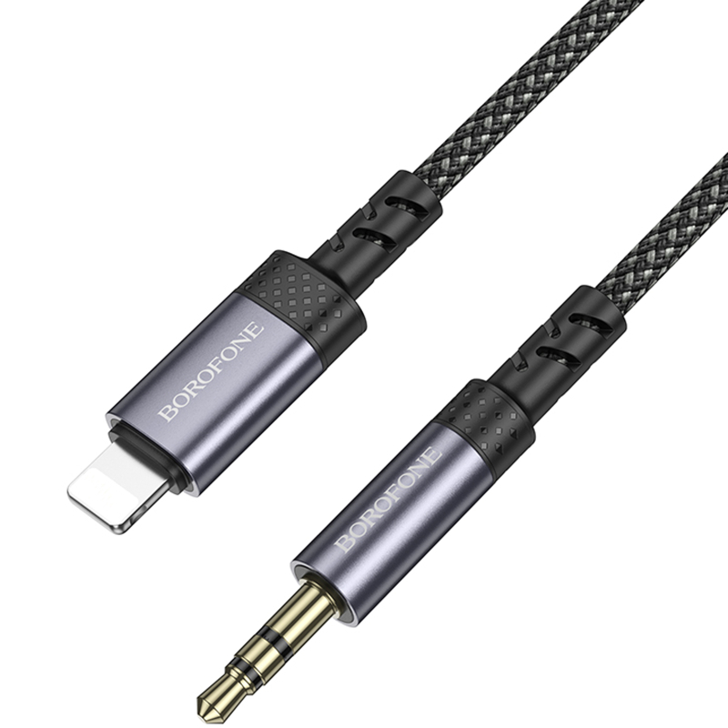 Аудіо кабель Aux Borofone BL24 Graceful (Lightning to AUX 3.5mm) (1m) - Зображення 3
