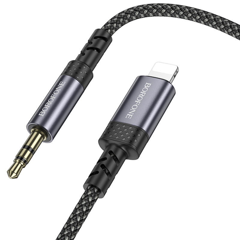 Аудіо кабель Aux Borofone BL24 Graceful (Lightning to AUX 3.5mm) (1m) - Зображення 4