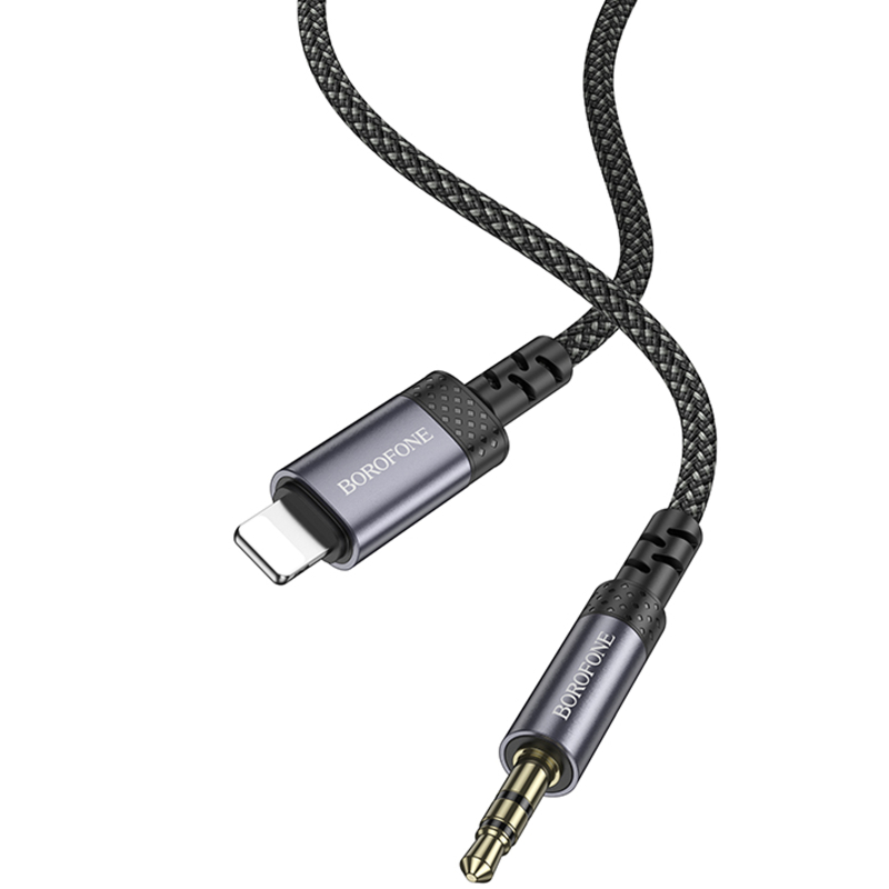 Аудіо кабель Aux Borofone BL24 Graceful (Lightning to AUX 3.5mm) (1m) - Зображення 6