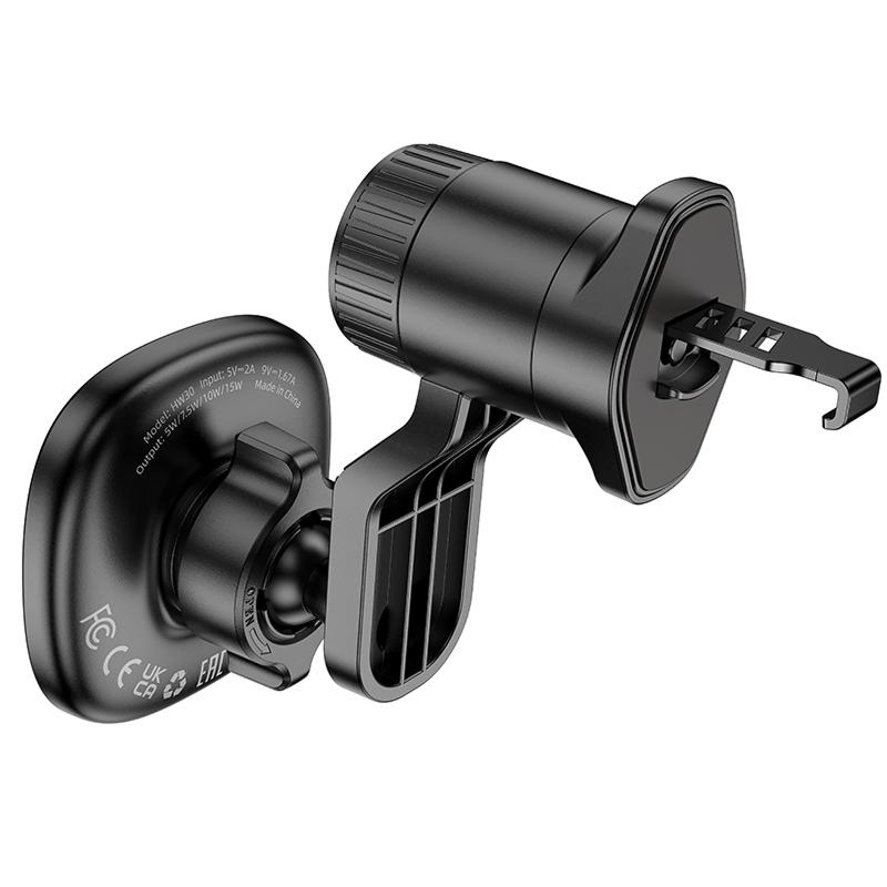 Автотримач з БЗП Hoco HW30 Crown magnetic 15W (air outlet) - Зображення 4