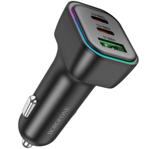 Автомобільний зарядний пристрій Borofone BZ28C Trophie PD60W+QC3.0 (1USB-A/2C)