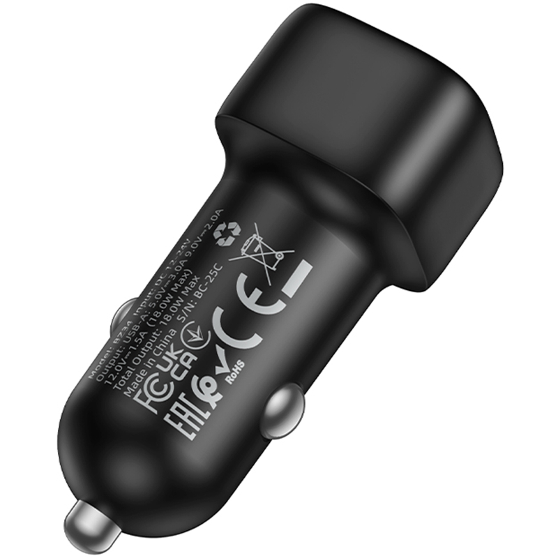 Автомобільний зарядний пристрій Borofone BZ34 Cloud QC3.0 18W (1USB-A) - Зображення 5