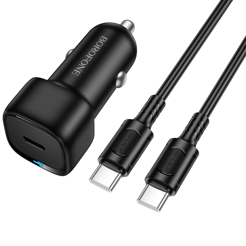 Автомобільний зарядний пристрій Borofone BZ34A Cloud PD20W (1USB-C) + кабель Type-C to Type-C - Зображення 3