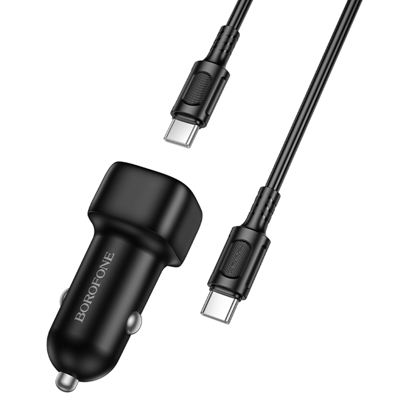 Автомобільний зарядний пристрій Borofone BZ34A Cloud PD20W (1USB-C) + кабель Type-C to Type-C - Зображення 4