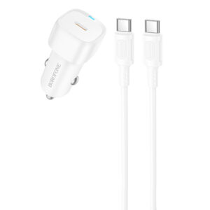 Автомобільний зарядний пристрій Borofone BZ34A Cloud PD20W (1USB-C) + кабель Type-C to Type-C