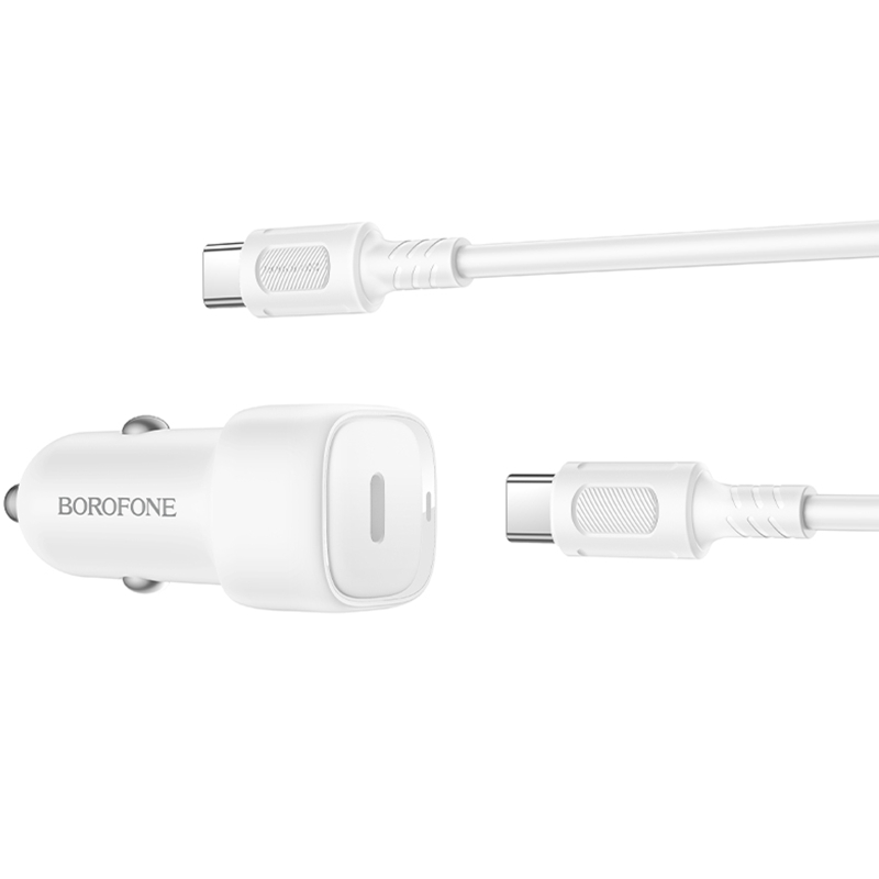 Автомобільний зарядний пристрій Borofone BZ34A Cloud PD20W (1USB-C) + кабель Type-C to Type-C - Зображення 4