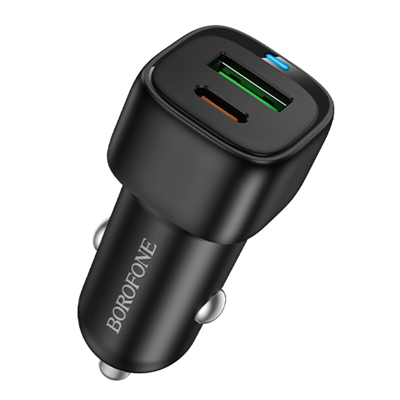 Автомобільний зарядний пристрій Borofone BZ34B Cloud PD20W+QC3.0 total 38W (1USB-A/1C)
