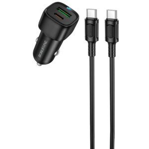 Автомобільний зарядний пристрій Borofone BZ34B Cloud PD20W+QC3.0 total 38W (1USB-A/1C) + кабель Type-C to Type-C