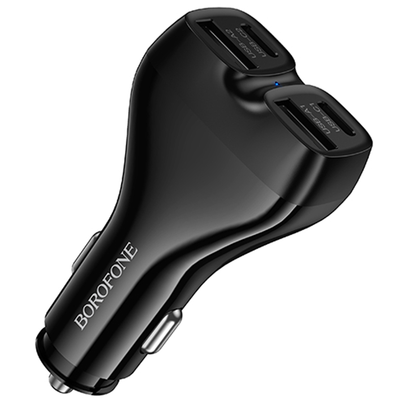 Автомобільний зарядний пристрій Borofone BZ35 Leader PD15W+QC3.0 total 30W (2USB-A/2C)