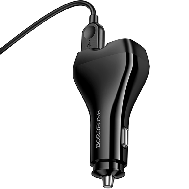 Автомобільний зарядний пристрій Borofone BZ35 Leader PD15W+QC3.0 total 30W (2USB-A/2C) + кабель USB to Lightning - Зображення 4
