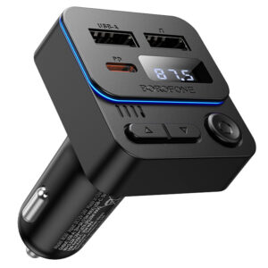 Автомобільний зарядний пристрій FM модулятор Borofone BC60 Hero 35W (2USB-A/1C)