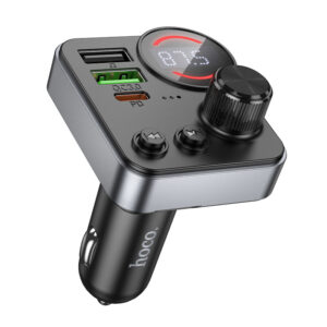 Автомобільний зарядний пристрій FM модулятор Hoco E86 Alegria PD30W+QC3.0 48W (2USB-A/1C)