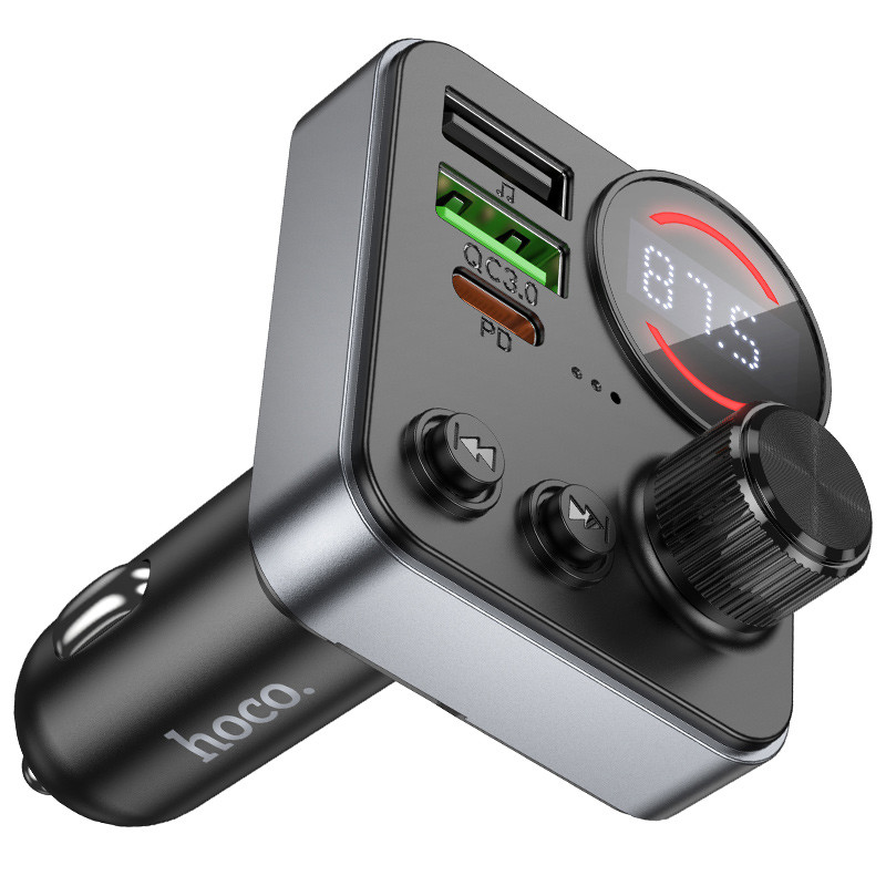 Автомобільний зарядний пристрій FM модулятор Hoco E86 Alegria PD30W+QC3.0 48W (2USB-A/1C) - Зображення 2