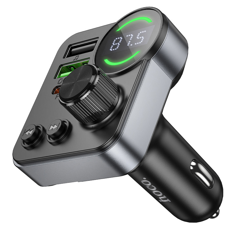 Автомобільний зарядний пристрій FM модулятор Hoco E86 Alegria PD30W+QC3.0 48W (2USB-A/1C) - Зображення 4