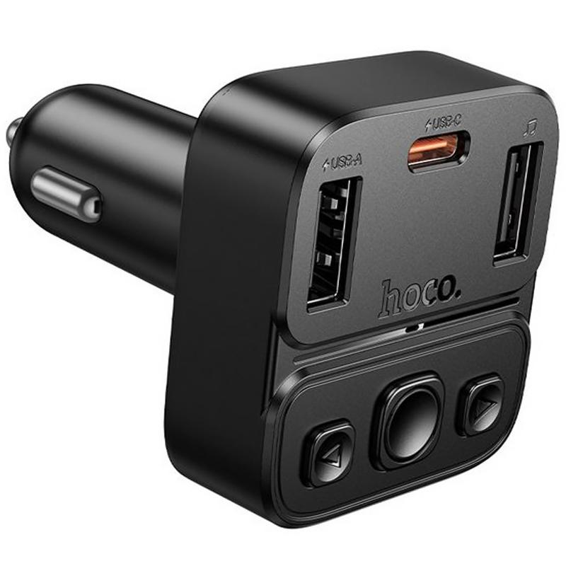 Автомобільний зарядний пристрій FM модулятор Hoco E87 Delta 35W (1USB-A/1C) - Зображення 2