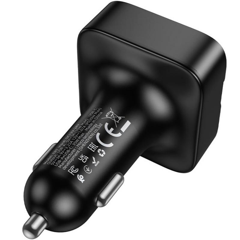 Автомобільний зарядний пристрій FM модулятор Hoco E87 Delta 35W (1USB-A/1C) - Зображення 3