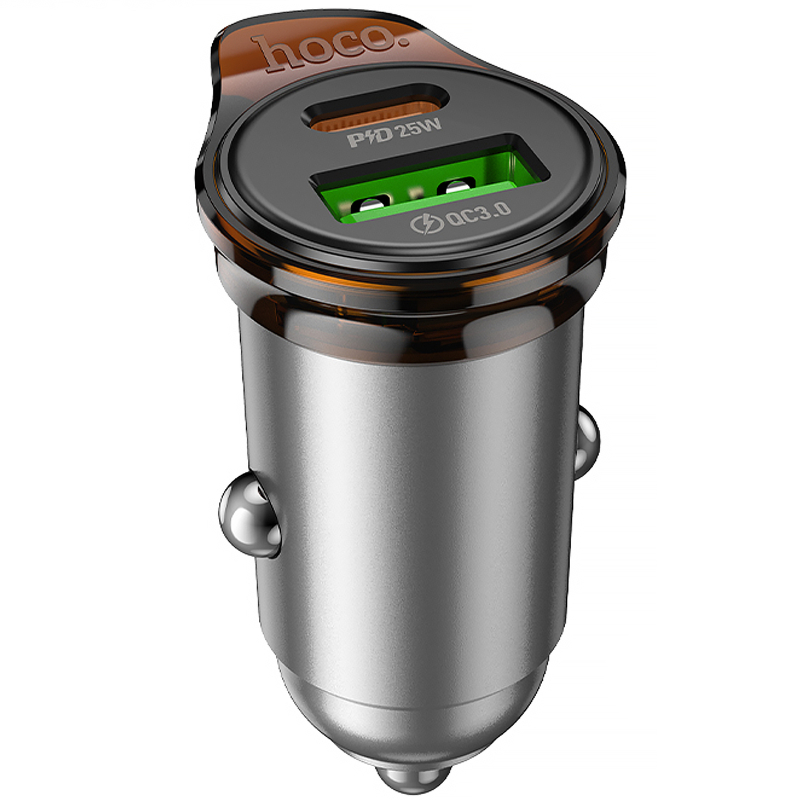 Автомобільний зарядний пристрій Hoco NZ16A Rigorous 43W (1USB-A/1C)