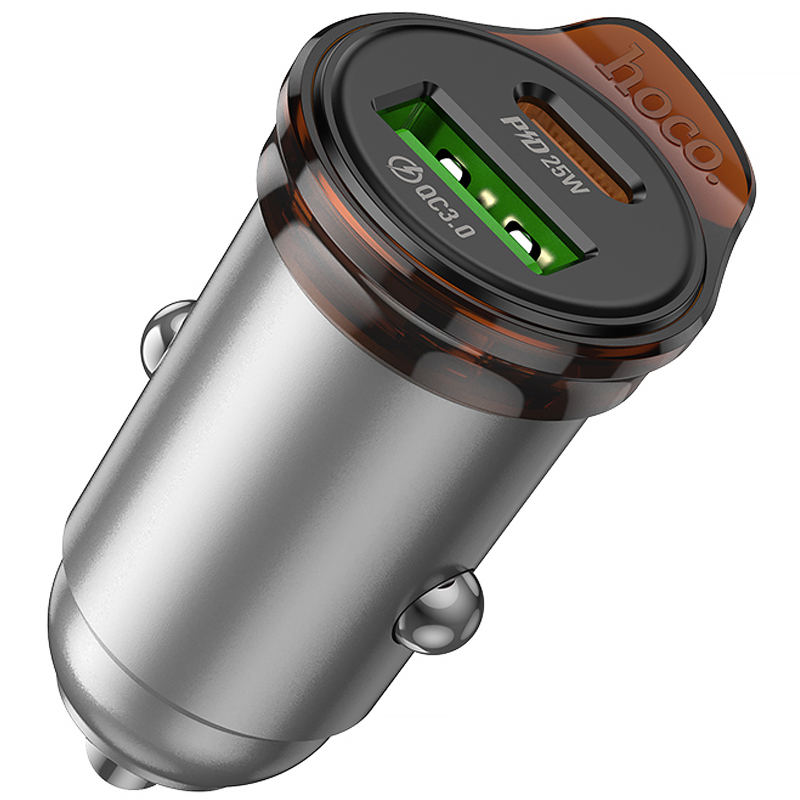 Автомобільний зарядний пристрій Hoco NZ16A Rigorous 43W (1USB-A/1C) - Зображення 4