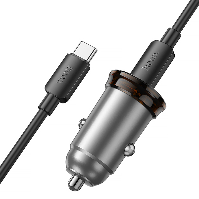 Автомобільний зарядний пристрій Hoco NZ16B Rigorous PD45W (2USB-C) + кабель Type-C to Type-C - Зображення 4
