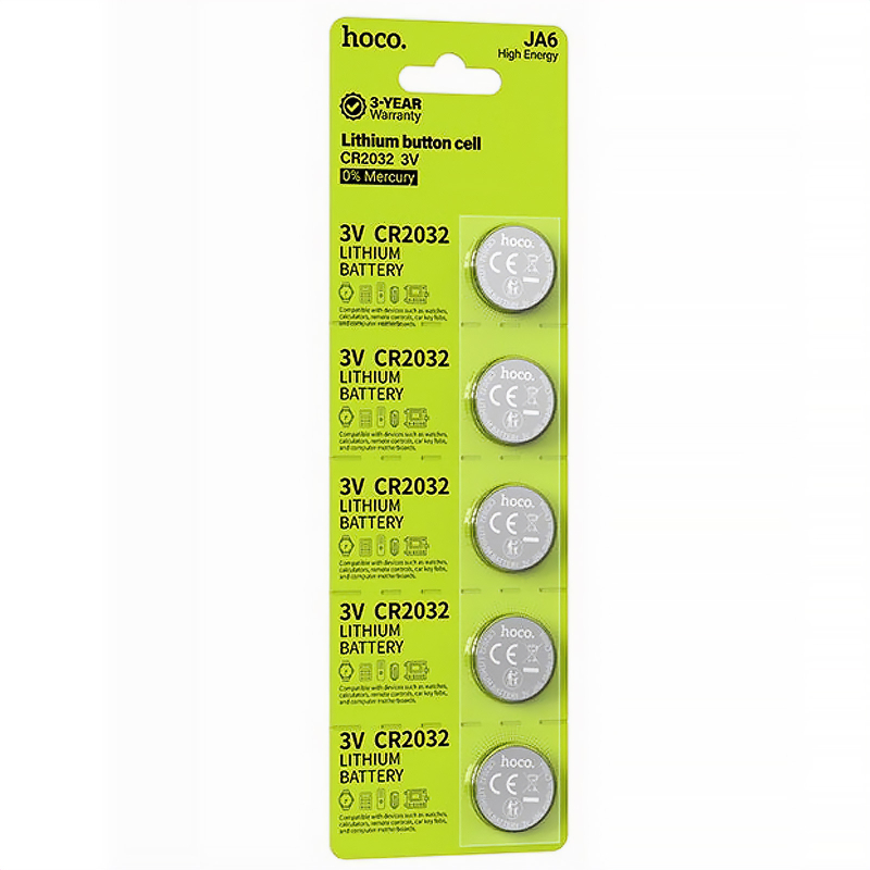 Батарейки Hoco JA6 (CR2032) Button 5 pcs - Зображення 3