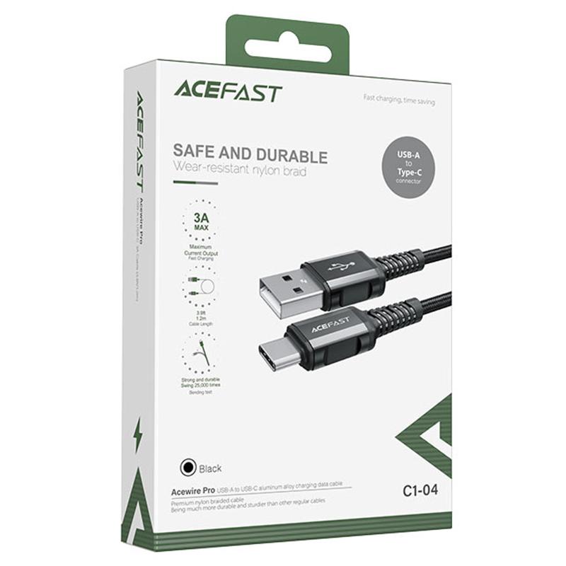 Дата кабель Acefast C1-04 USB to Type-C 3A (1.2m) - Зображення 3