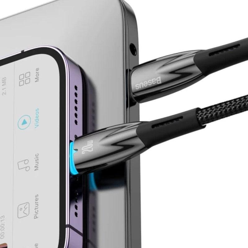 Дата кабель Baseus Glimmer Series Fast Charging Data Cable Type-C to Lightning 20W 1m (CADH000001) - Зображення 3