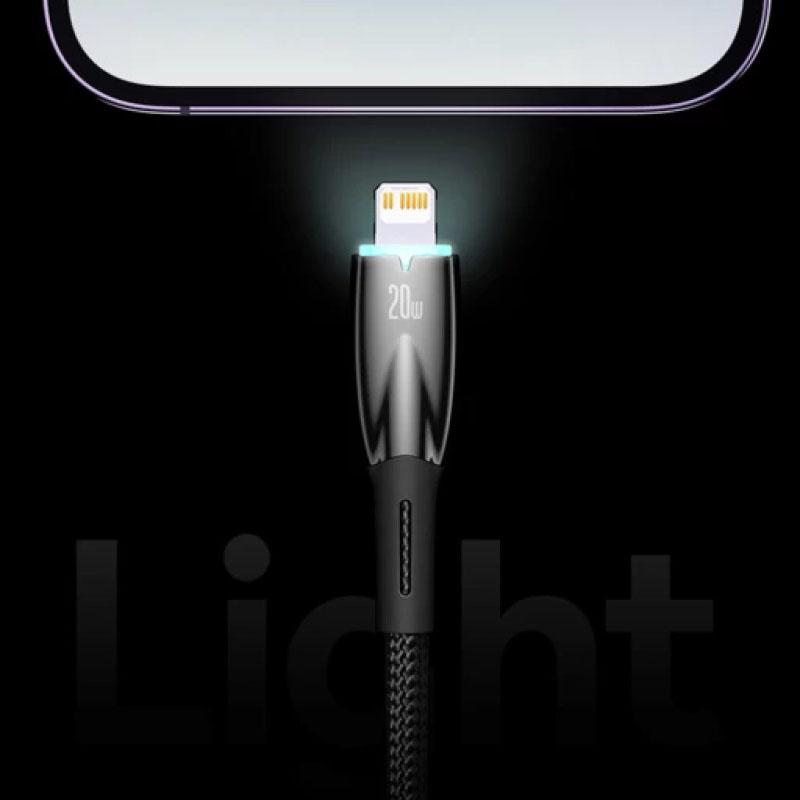 Дата кабель Baseus Glimmer Series Fast Charging Data Cable Type-C to Lightning 20W 1m (CADH000001) - Зображення 5