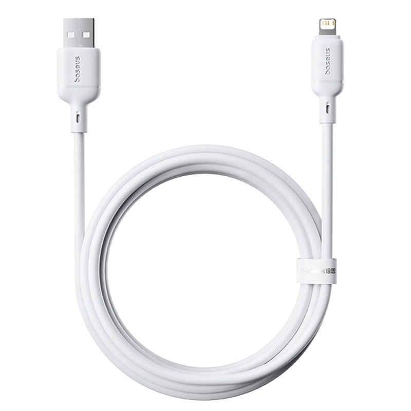 Дата кабель Baseus Silky Series OS Fast Charging USB to Lightning 2.4A (1m) (P1037770) - Зображення 2