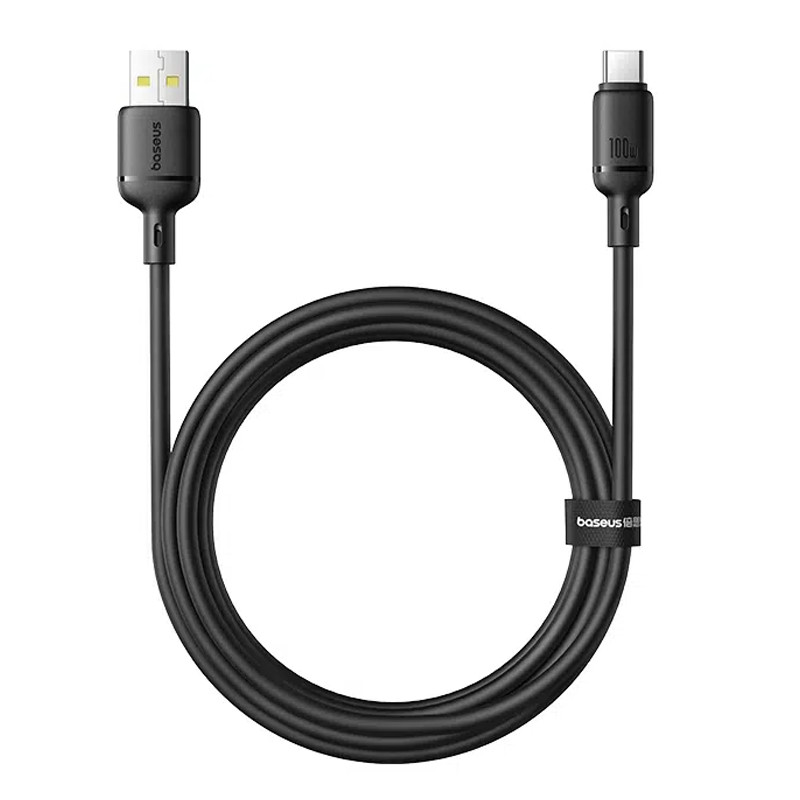 Дата кабель Baseus Silky Series OS Fast Charging USB to Type-C 100W (1m) (P10377703) - Зображення 2