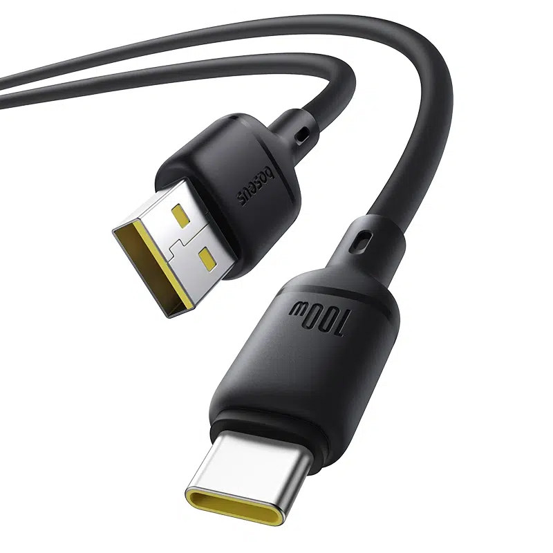 Дата кабель Baseus Silky Series OS Fast Charging USB to Type-C 100W (1m) (P10377703) - Зображення 3