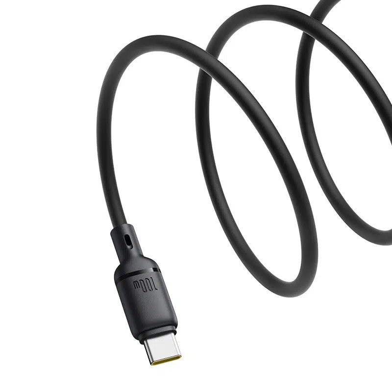 Дата кабель Baseus Silky Series OS Fast Charging USB to Type-C 100W (1m) (P10377703) - Зображення 4