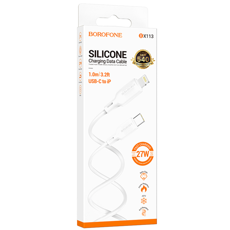Дата кабель Borofone BX113 Lenny Type-C to Lightning 27W (1m) - Зображення 4