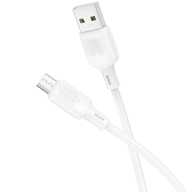 Дата кабель Borofone BX113 Lenny USB to MicroUSB 2.4A (1m) - Зображення 2