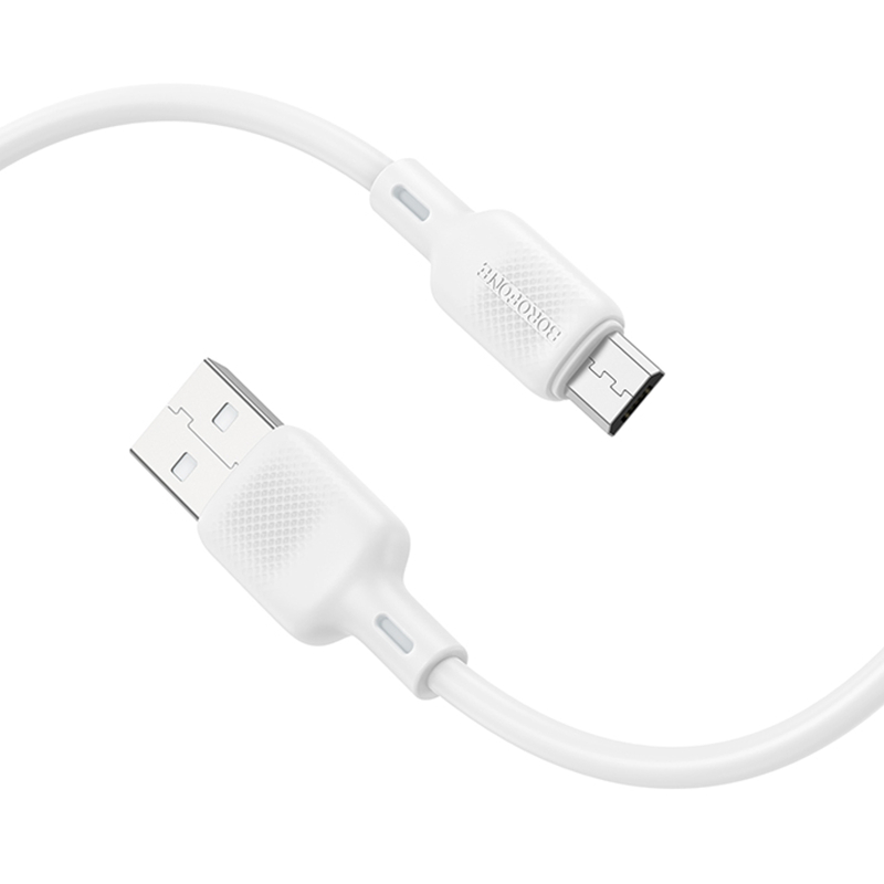 Дата кабель Borofone BX113 Lenny USB to MicroUSB 2.4A (1m) - Зображення 3