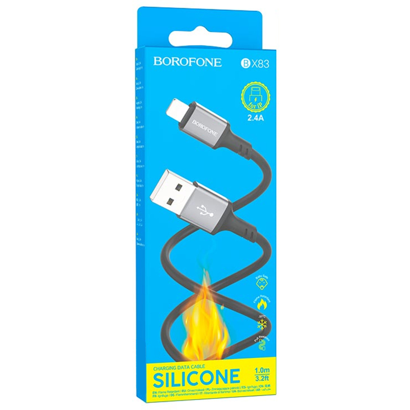Дата кабель Borofone BX83 Famous USB to Lightning 2.4A (1m) - Зображення 4