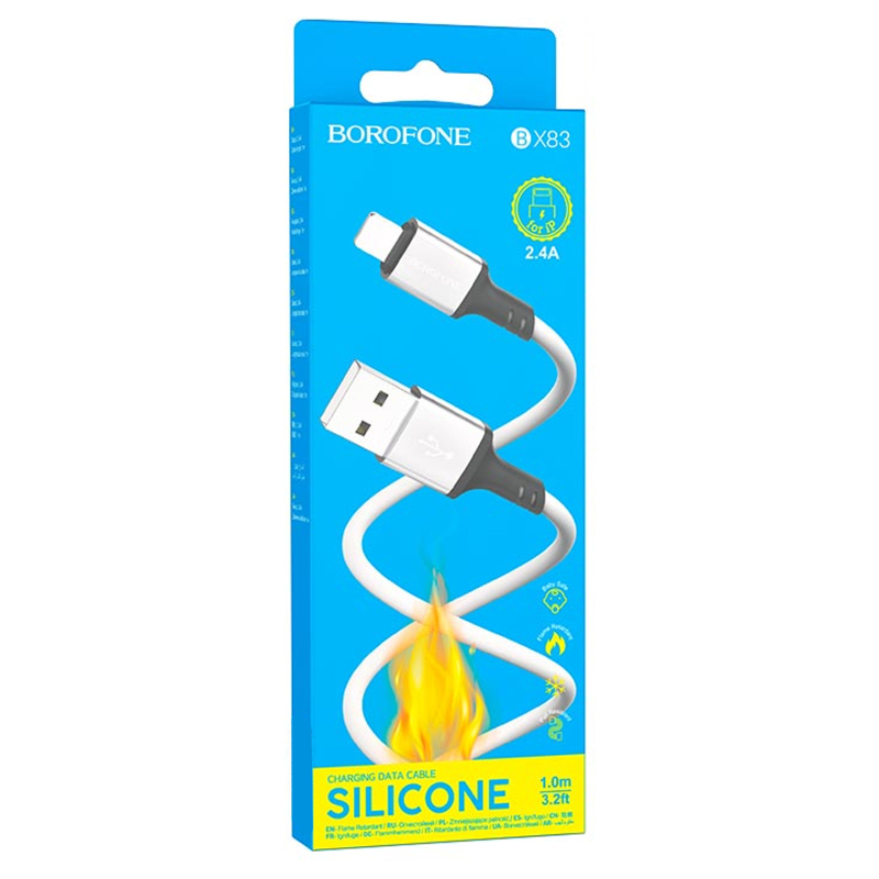 Дата кабель Borofone BX83 Famous USB to Lightning 2.4A (1m) - Зображення 4