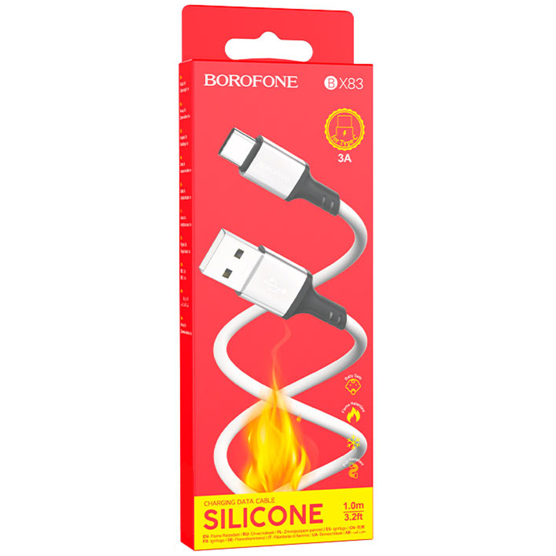 Дата кабель Borofone BX83 Famous USB to Type-C 3A (1m) - Зображення 4