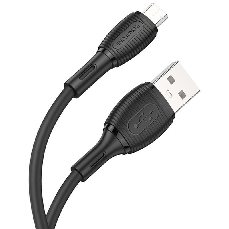 Дата кабель Borofone BX86 Advantage USB to MicroUSB 2.4A (1m) - Зображення 3