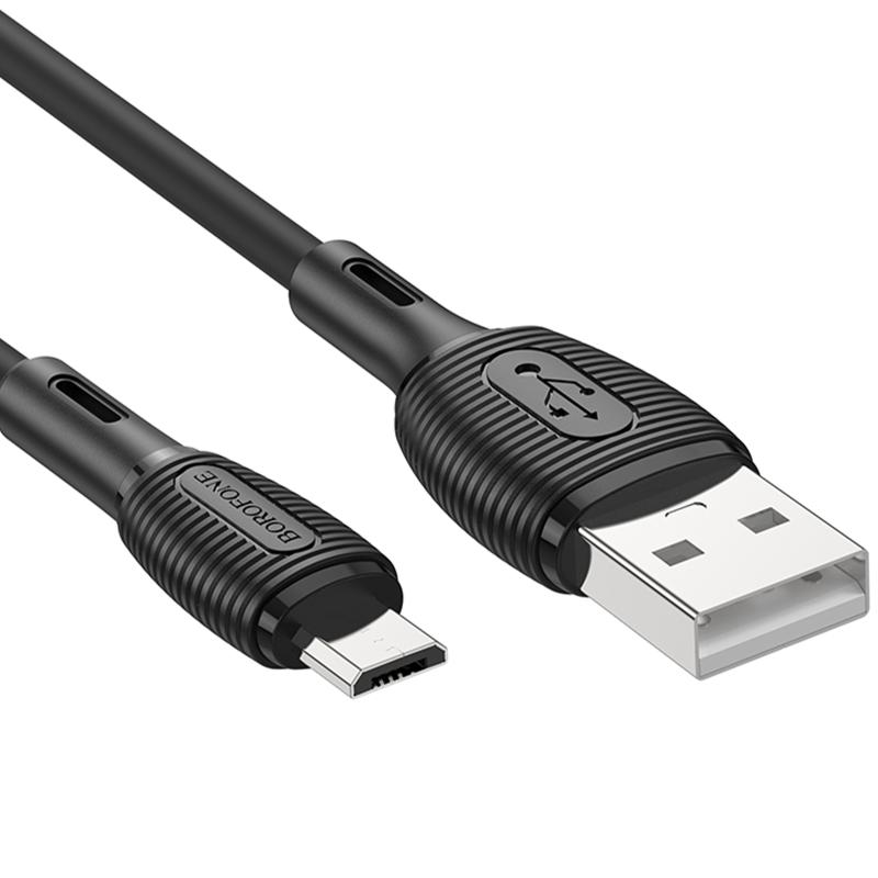 Дата кабель Borofone BX86 Advantage USB to MicroUSB 2.4A (1m) - Зображення 4