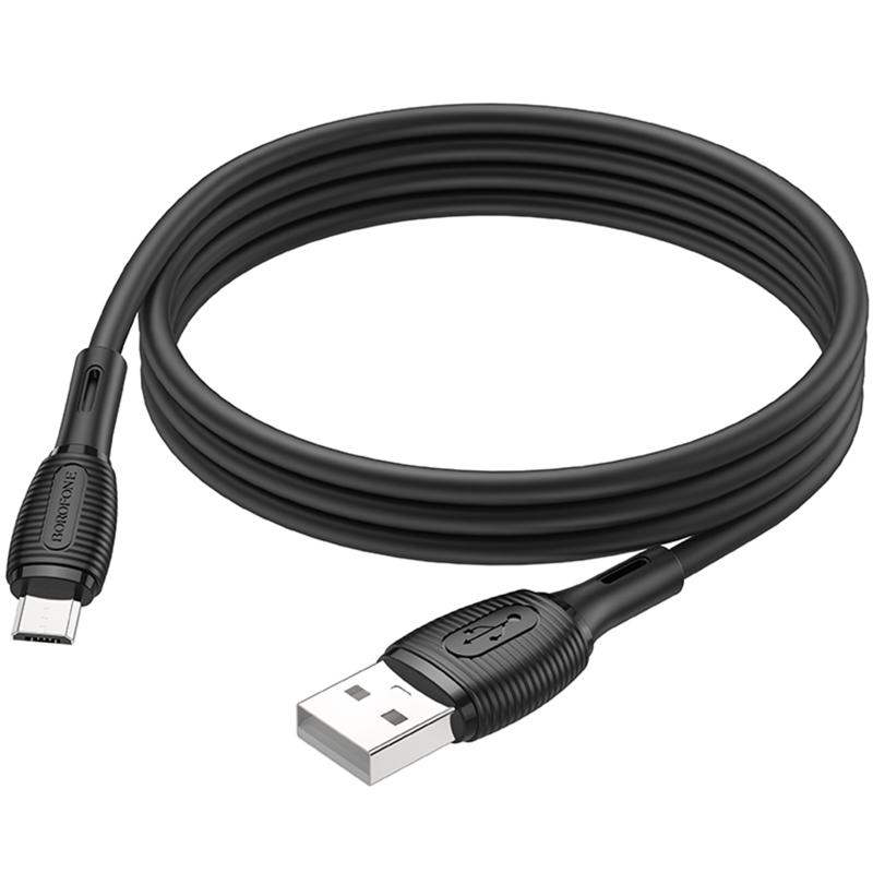 Дата кабель Borofone BX86 Advantage USB to MicroUSB 2.4A (1m) - Зображення 5