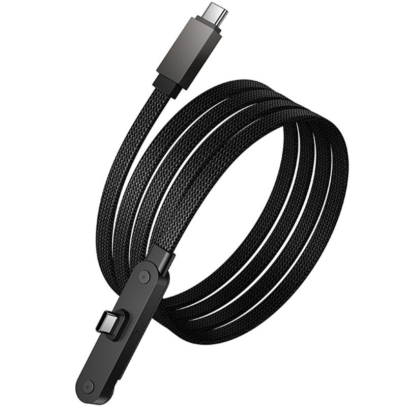 Дата кабель Hoco U150 Exquisite side plug and stand Type-C to Type-C 60W (1.2m) - Зображення 3