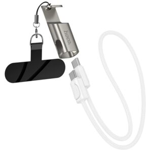 Дата кабель Hoco X126 Experto Type-C to Type-C 60W + Phone Holder & Lanyard (0.35m)