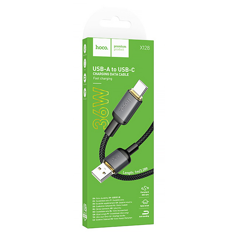 Дата кабель Hoco X128 Benefit USB to Type-C 36W (1m) - Зображення 2