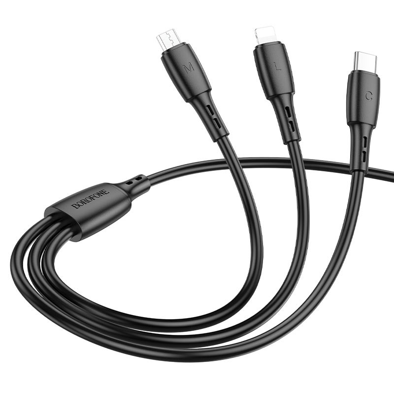 Дата кабель Borofone BX71 USB to 3in1 (1m) - Зображення 4