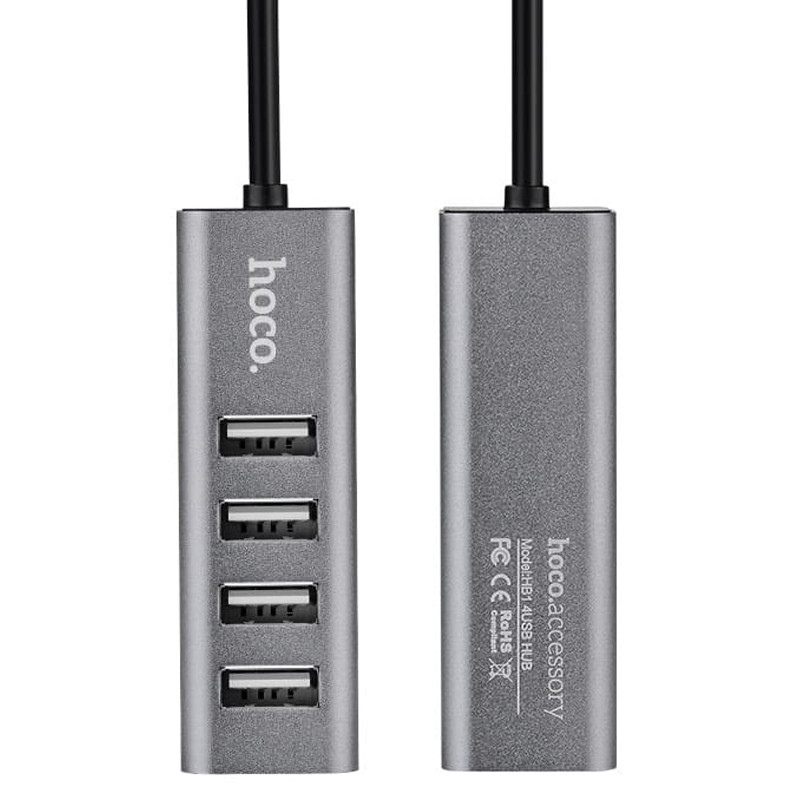 Перехідник HUB Hoco HB1 USB to USB 2.0 (4 port) (1m) - Зображення 2